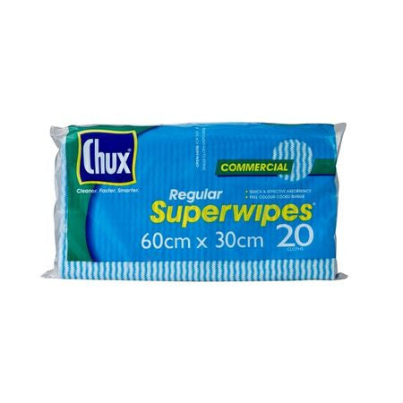 CHUX PK20 ORIGINAL SUPERWIPE CLOTHS 60cm X 30cm