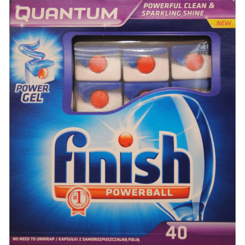Finish 40pk Quantum powerball dishwashing tablets - Regular