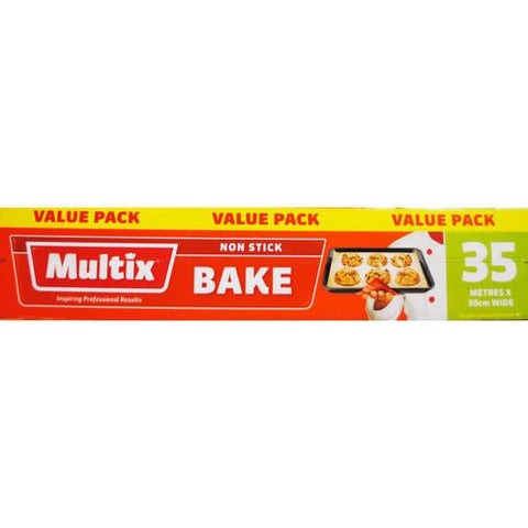 MULTIX BAKE NON STICK BAKING PAPER 35m x 30cm WIDE